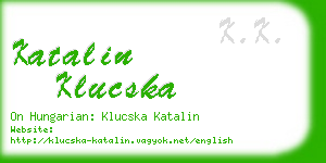 katalin klucska business card